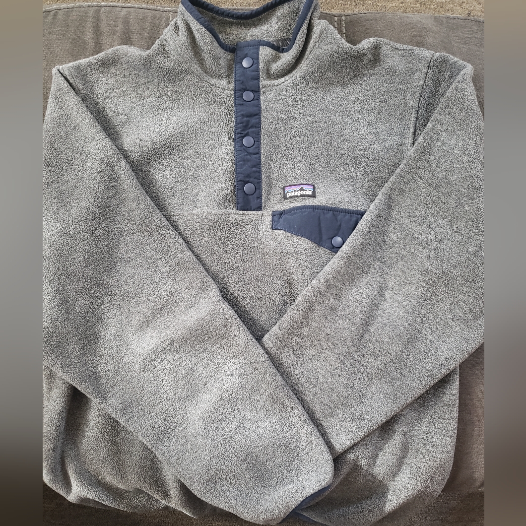 Patagonia Grey Snap-T Fleece Pullover Synchilla
